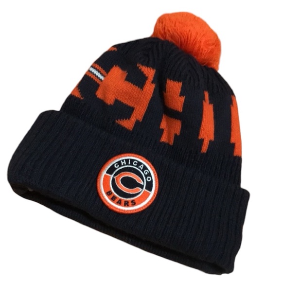 Chicago Bears Hat Beanie Pom Pom Winter Hat Unisex - Picture 3 of 8